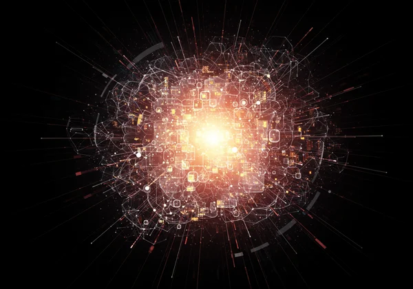 Abstract thinking represented by connected concepts