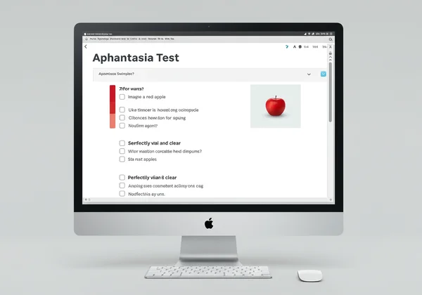 Screenshot of an online aphantasia test interface