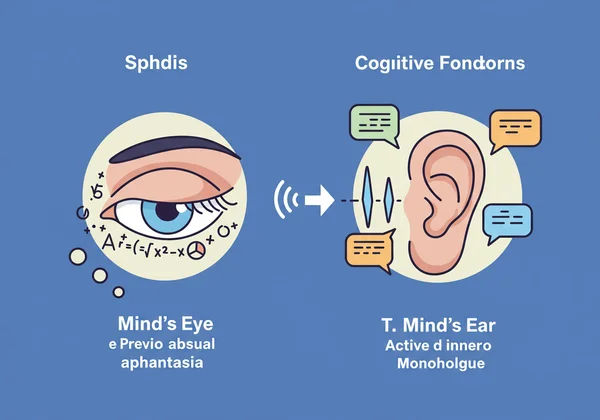 Diagram showing mind's eye and mind's ear as distinct cognitive functions
