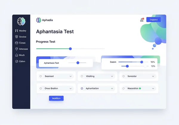 Interface of the online aphantasia test on a device