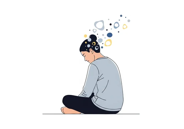 Person reflecting on their mind's eye