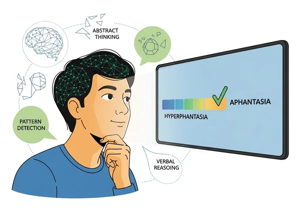 Person understanding aphantasia test results