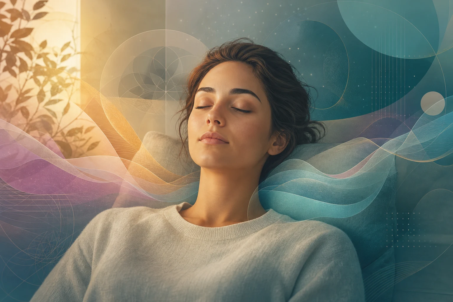 Calm closed-eye visual patterns