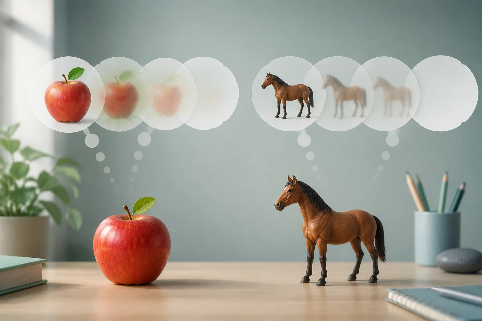 Apple and horse memory prompts