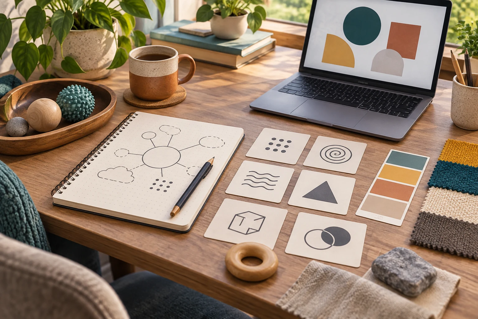 Nonvisual thinking desk